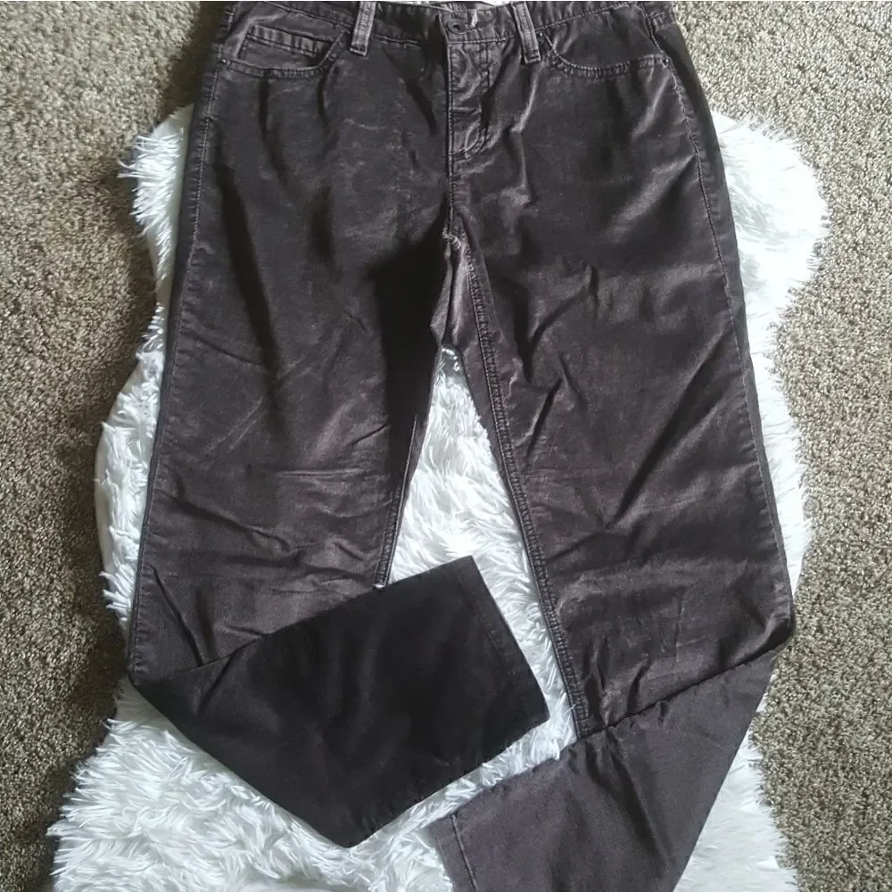 Theory Velour Pants Brown Womens Size 4